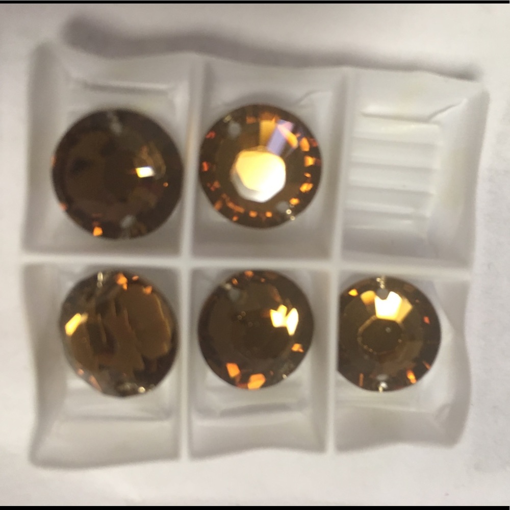 1PCS Crystal Sew On Rhinestone Flat Back Buttons